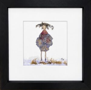 Little Flower Girl – Handmade Pressed Flower Framed Art
