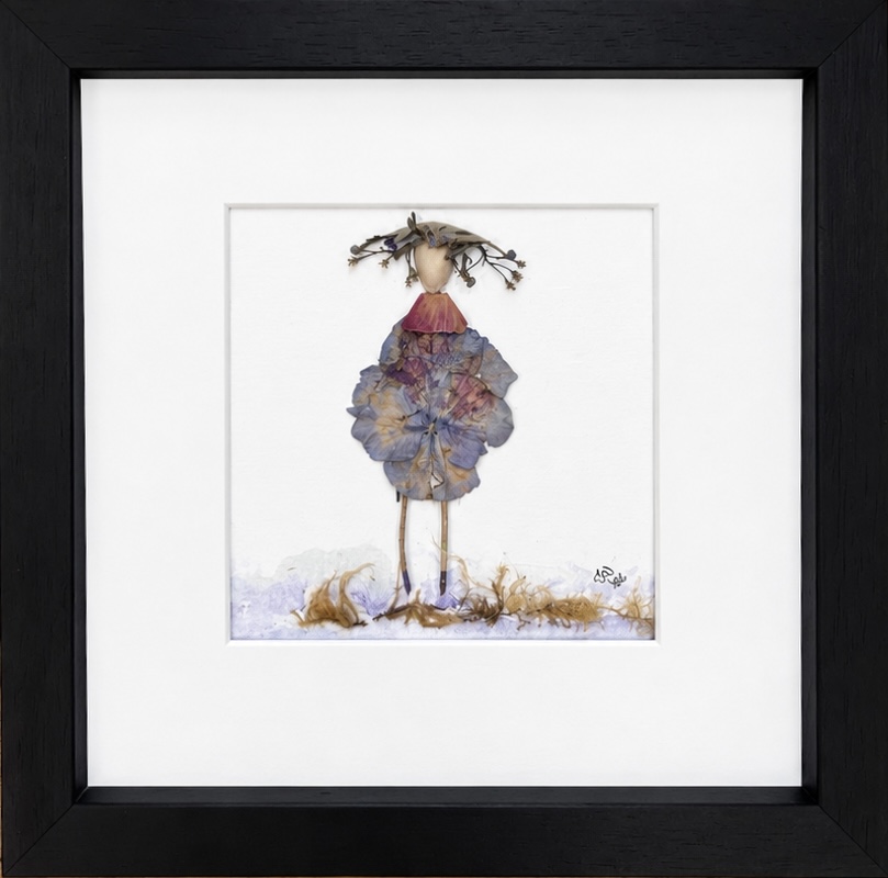 Little Flower Girl – Handmade Pressed Flower Framed Art