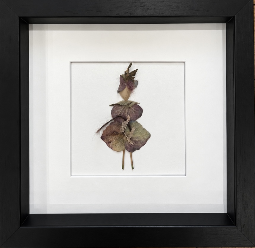 Purple & Green Botanical Lady – 10 Inch Frame