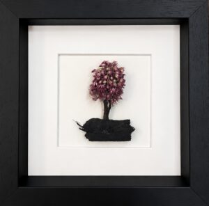 Burgundy Floral Tree with Irish Peat Base – 8 Inch Frame