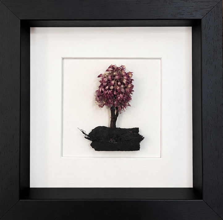 Burgundy Floral Tree with Irish Peat Base – 8 Inch Frame