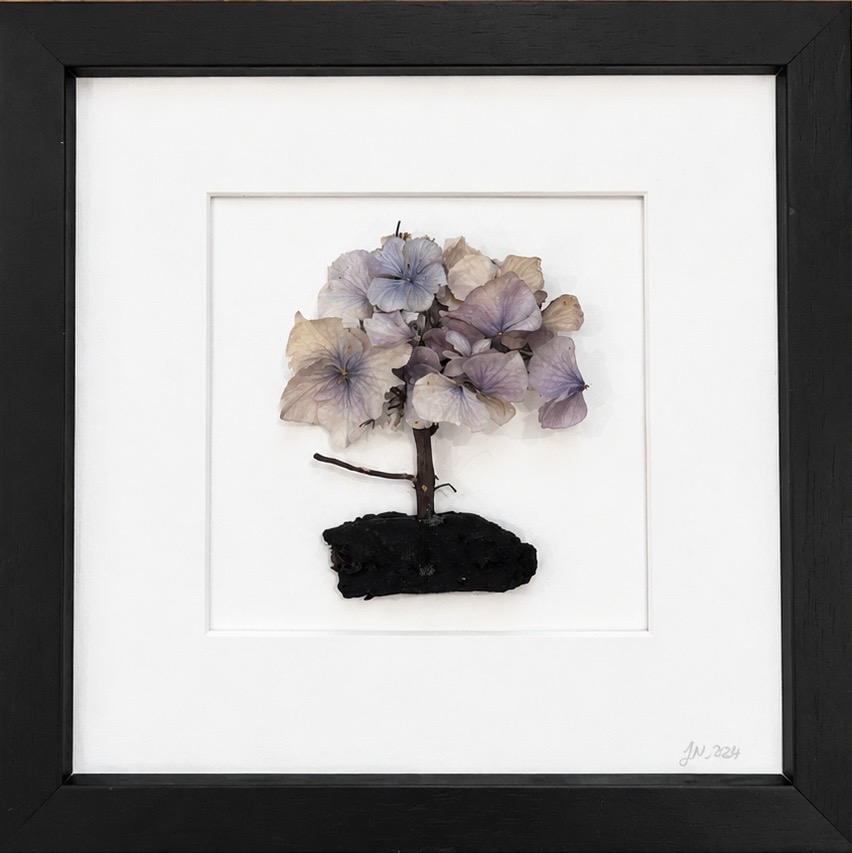 Hydrangea Blossom Tree – Handmade Dried Flower Framed Art | 10 Inch