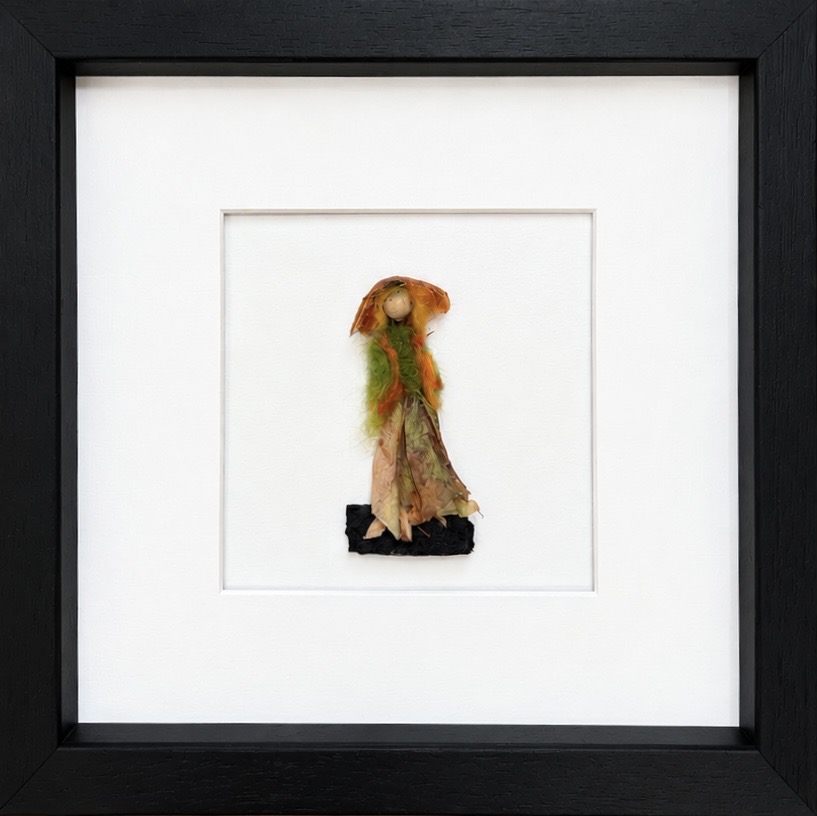 Woodland Flower Girl – Handmade Pressed Flower Framed Art