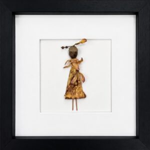Autumn Flower Girl – Handmade Pressed Flower Framed Art